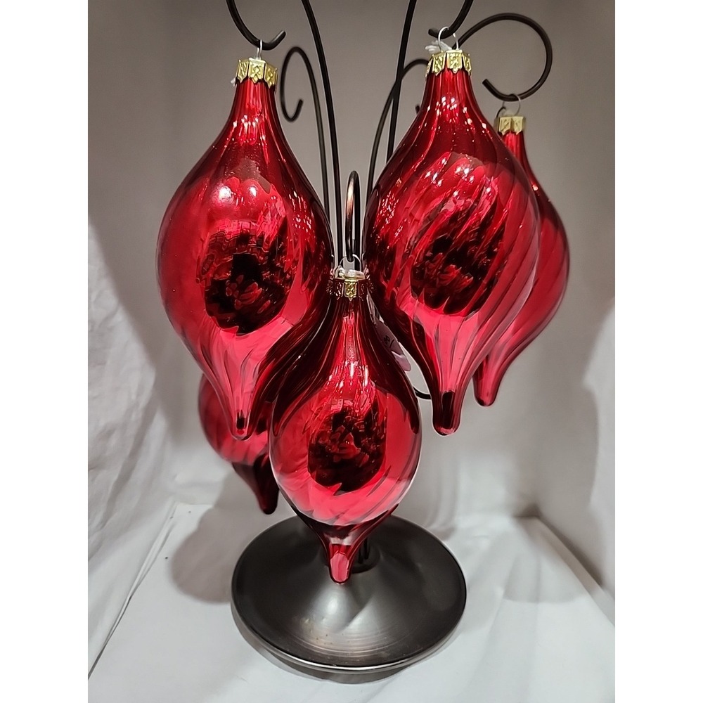 Vintage Bright and Shiny Red Glass Christmas Ornament‎